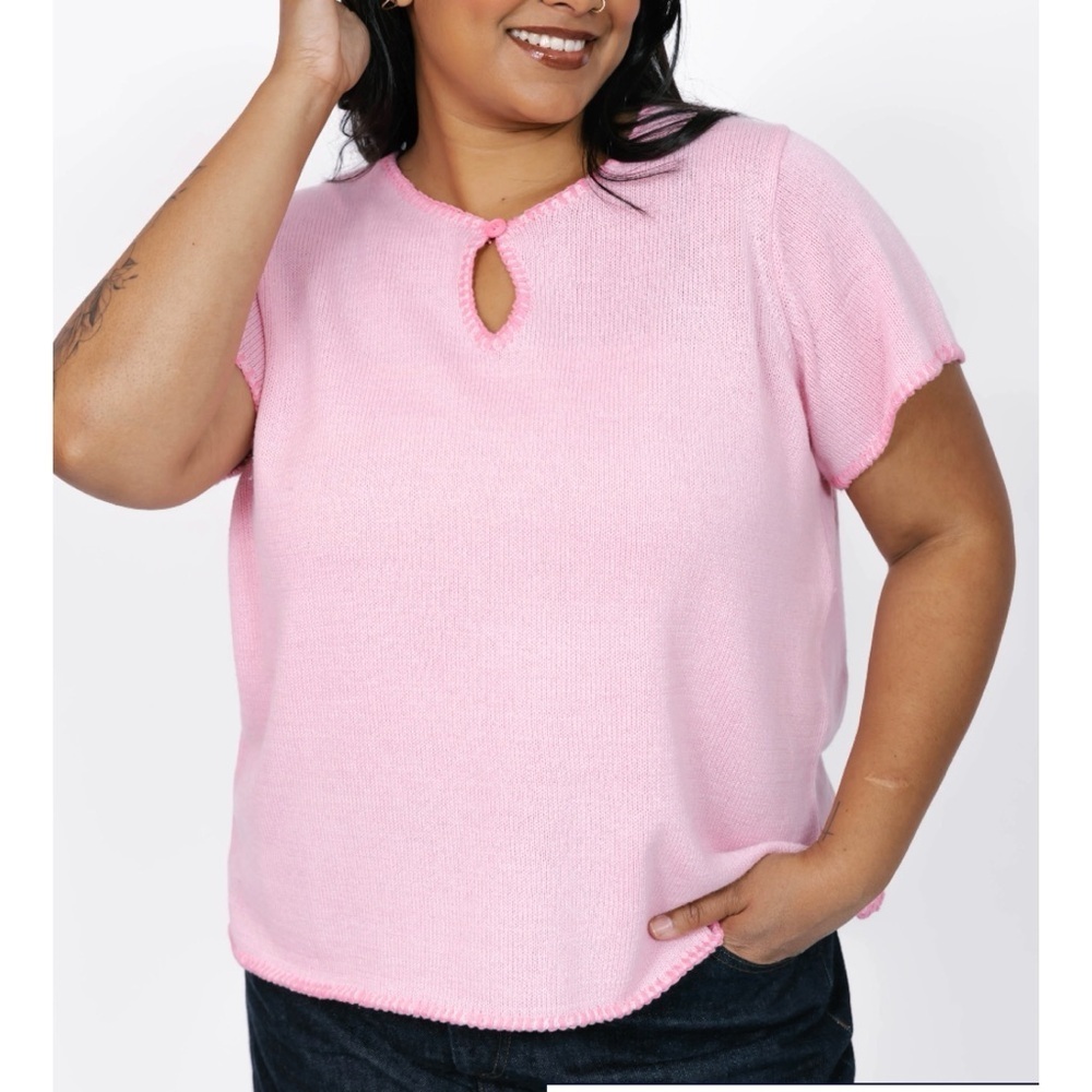 Smash + Tess Rhea Knit Top in Pink Combo